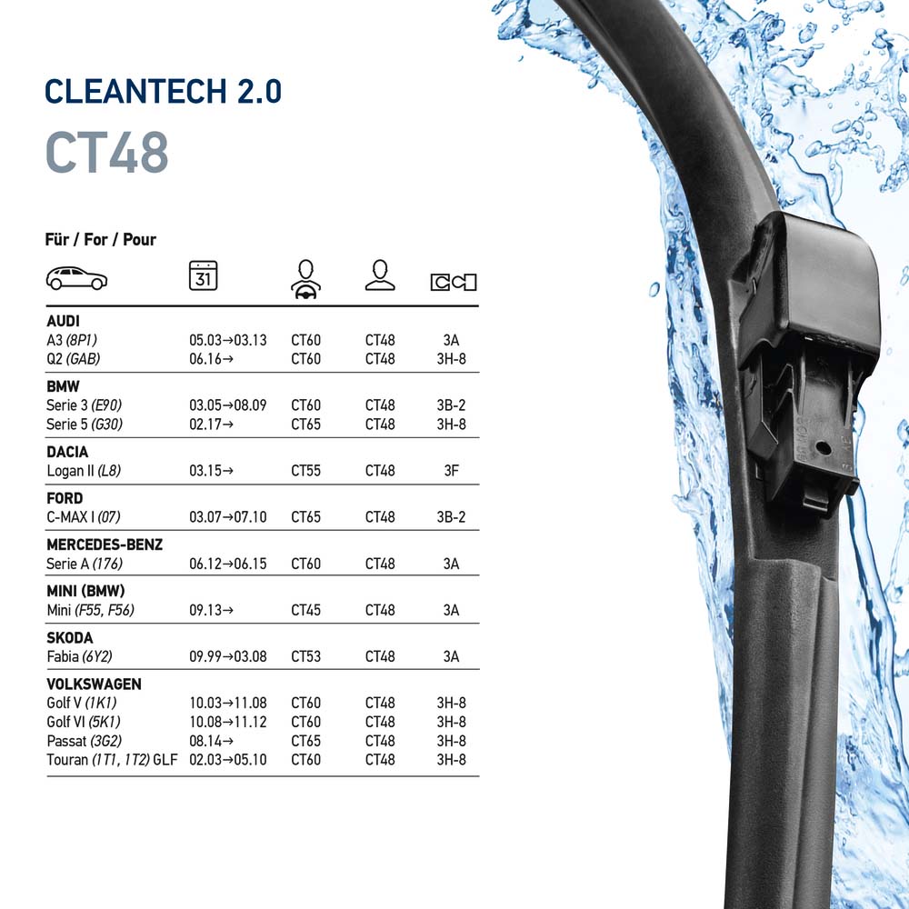 9XW358053191 HELLA HELLA Щітка склоочисника безкаркасна CLEANTECH (1х475мм)