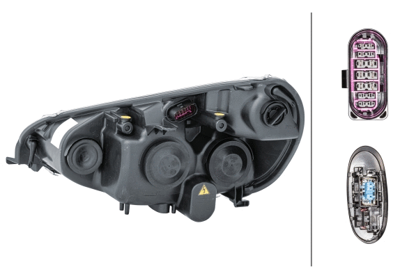 HELLA FORD фара основна Bi-Xenon з мотором,без газоразр.лампи з лампами розжарювання,без предвк.приладу D1S/H1 PY21W прав.Galaxy,S-Max 06-
