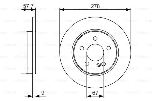 BOSCH DB гальмівний диск задн W204