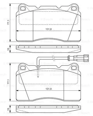 0986424577 BOSCH ГАЛЬМІВНІ КОЛОДКИ, ДИСКОВІ