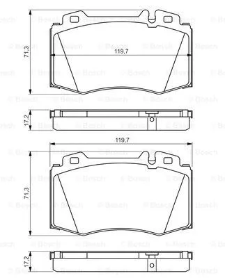 0986494576 BOSCH Колодки тормозные