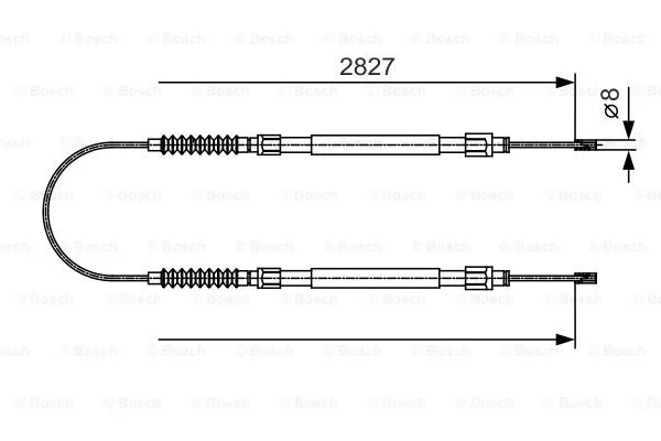 BOSCH трос центр. CITROEN JUMPER 94-
