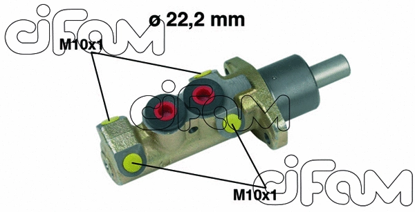 CIFAM FIAT Главный тормозной цилиндр без ABS Scudo,Citroen Jumpy,Peugeot 605 22.2mm