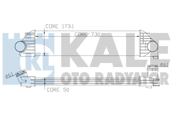 KALE RENAULT Интеркулер Master III 2.3dCi,Opel Movano B 2.3CDTI,Nissan NV400