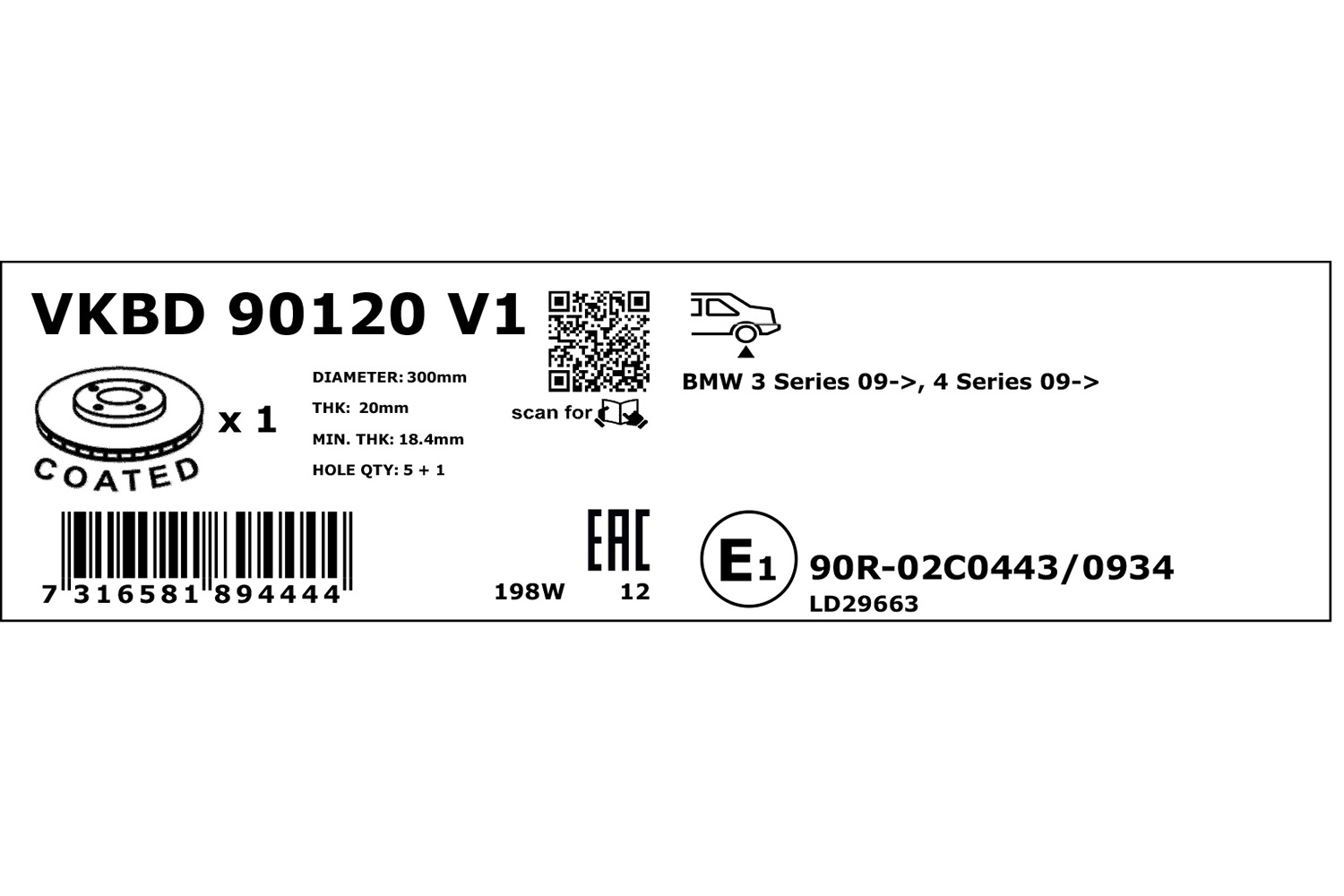 SKF VKBD90120V1