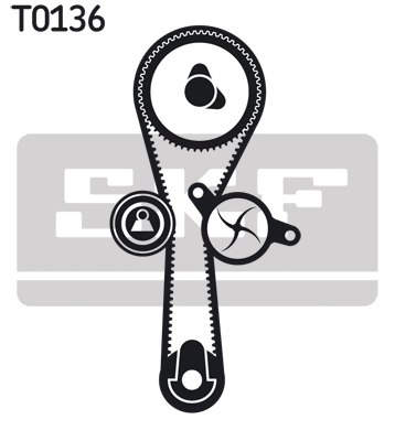 Комплект ГРМ (ремінь + ролик) NISSAN KUBISTAR  RENAULT CLIO I, CLIO II, CLIO II/HATCHBACK, KANGOO, KANGOO EXPRESS, TWINGO I, TWINGO II 1.0/1.2/1.2LPG 01.96-
