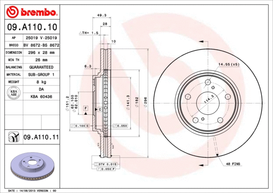 BREMBO 09A11011