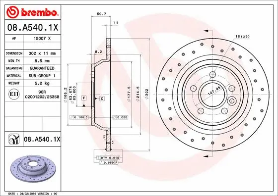 BREMBO 08A5401X