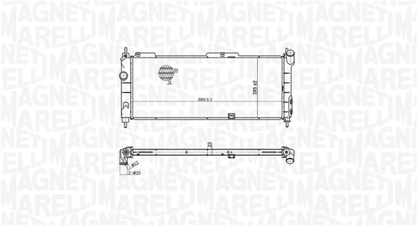 MAGNETI MARELLI OPEL радіатор OPEL CORSA B 1,2-1,4