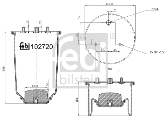 102720 FEBI BILSTEIN Пневмоподушка