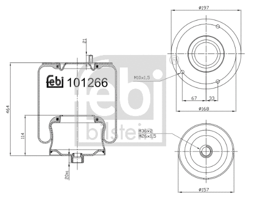 101266 FEBI BILSTEIN Пневмоподушка