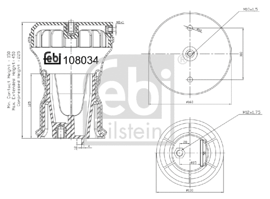 108034 FEBI BILSTEIN Пневмоподушка