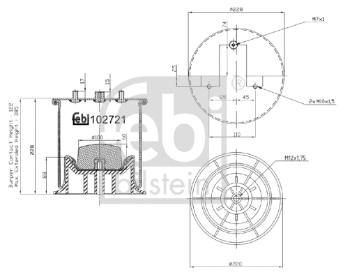 102721 FEBI BILSTEIN Пневмоподушка