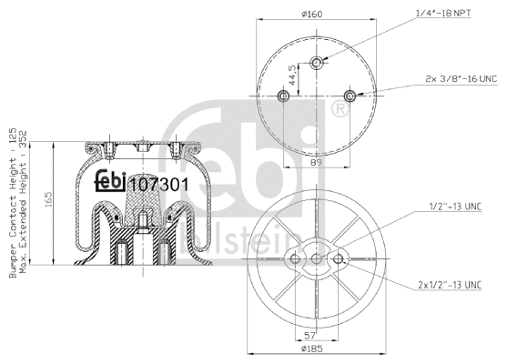 107301 FEBI BILSTEIN Пневмоподушка