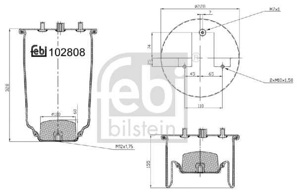 102808 FEBI BILSTEIN Пневмоподушка