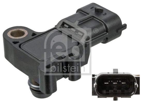 106732 FEBI BILSTEIN Датчик тиску у впускному колекторі (3 pin) CHEVROLET AVEO, CAMARO, CORVETTE, CRUZE, ORLANDO, TRAX, OPEL ADAM, ASTRA J, ASTRA J GTC, CASCADA, CORSA D, CORSA E, INSIGNIA A, MERIVA B 1.4-6.2 09.08-