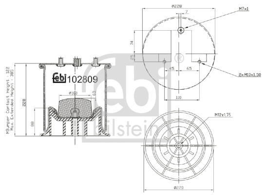 102809 FEBI BILSTEIN Пневмоподушка