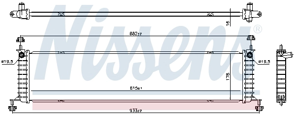 606915 NISSENS Радиатор двигателя