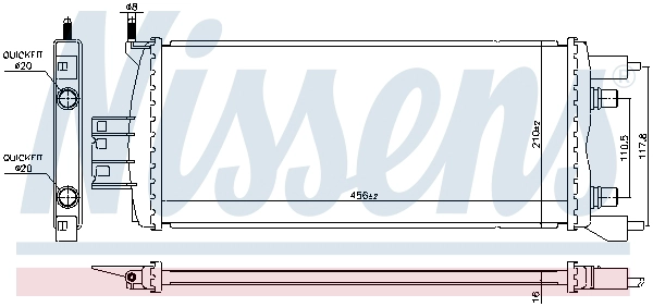 606840 NISSENS Радиатор двигателя