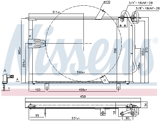 94408 NISSENS Радиатор кондиционера