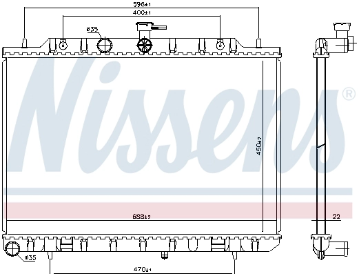 67366 NISSENS Радиатор двигателя