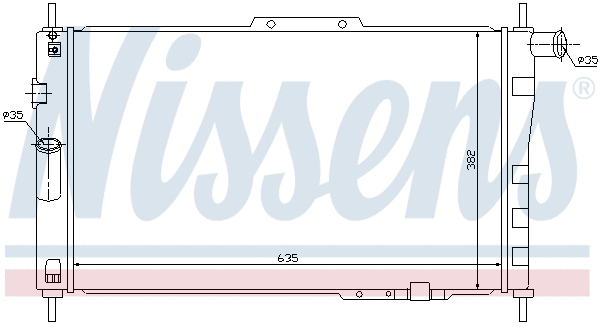 61656 NISSENS Радиатор двигателя