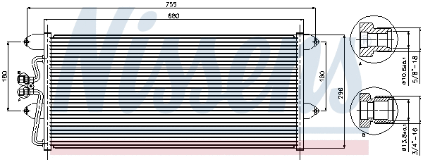 94307 NISSENS Радиатор кондиционера