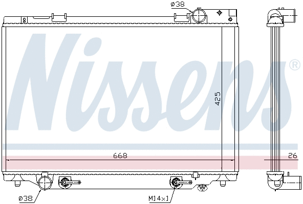 647451 NISSENS Радиатор двигателя