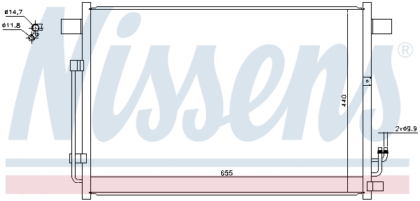 940403 NISSENS Радиатор кондиционера