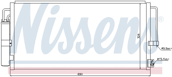 94884 NISSENS Радиатор кондиционера