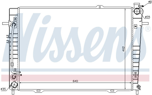 67486 NISSENS Радиатор двигателя