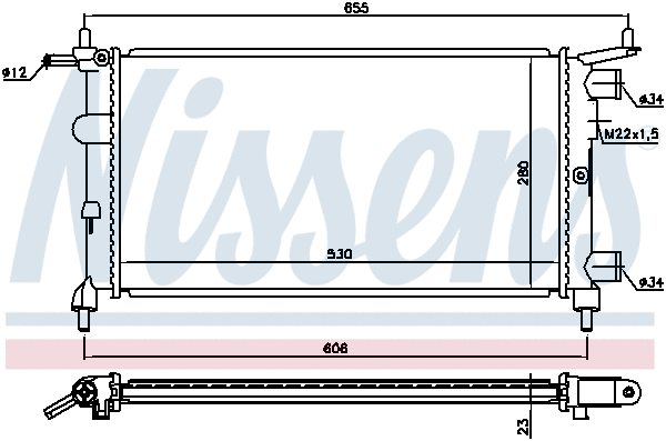 63290 NISSENS Радиатор двигателя