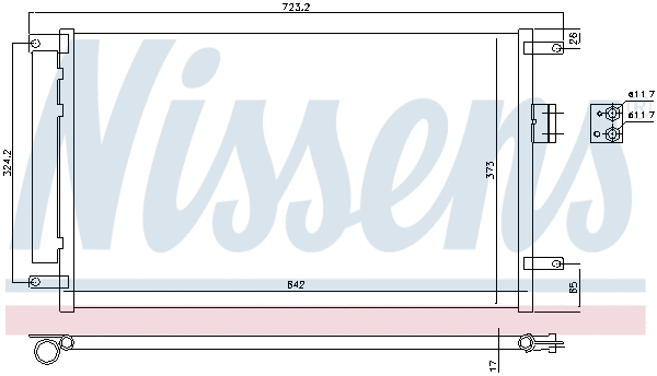 940424 NISSENS Радиатор кондиционера