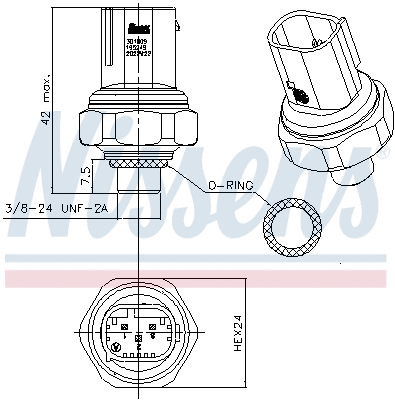 301009 NISSENS Датчик тиску хладогенту