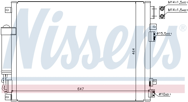 94874 NISSENS Радиатор кондиционера