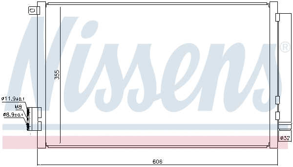 940396 NISSENS Радиатор кондиционера