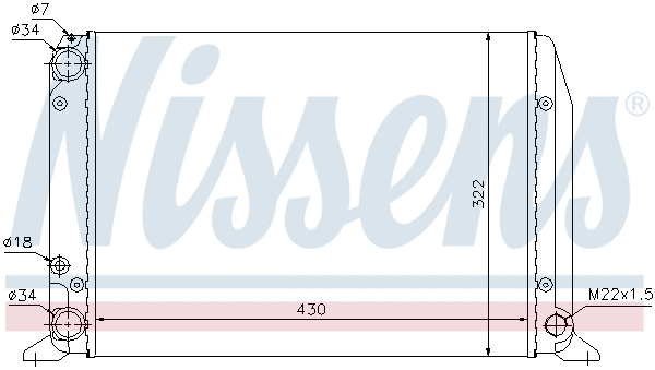 604611 NISSENS Радиатор двигателя