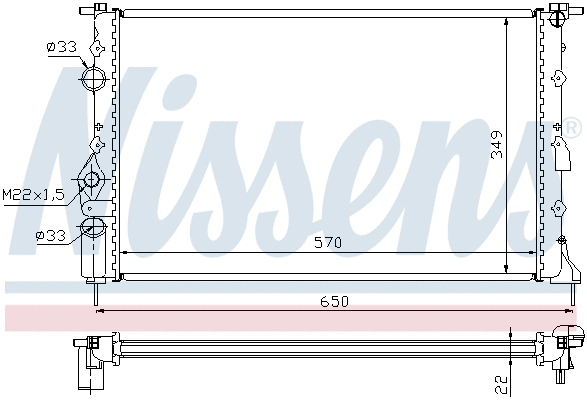639391 NISSENS Радиатор двигателя