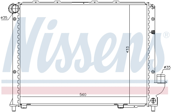 62327 NISSENS Радиатор двигателя