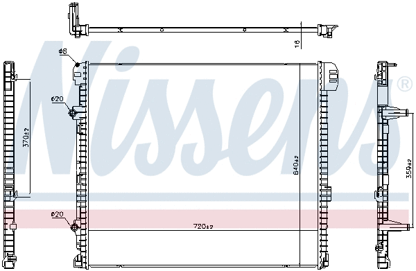606979 NISSENS Радиатор двигателя