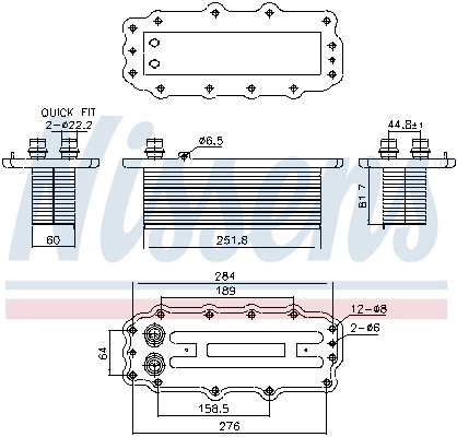 961295 NISSENS Интеркулер