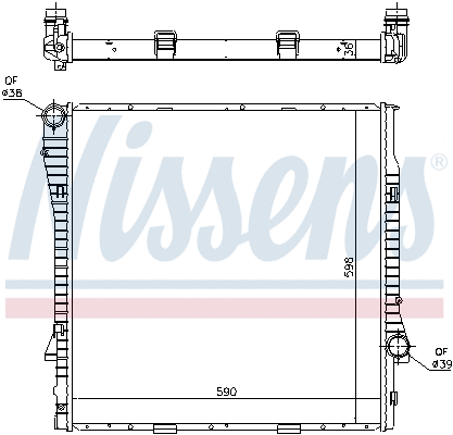 60819 NISSENS Радиатор двигателя