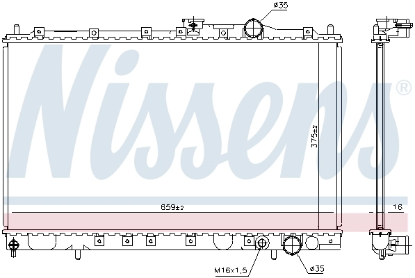 62839 NISSENS Радиатор двигателя