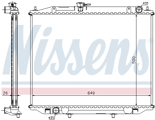 68708A NISSENS Радиатор двигателя