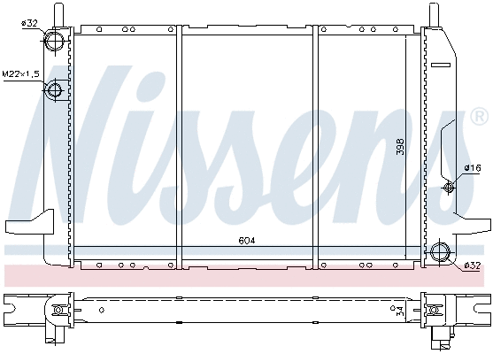 62213 NISSENS Радиатор двигателя