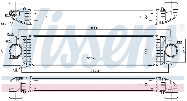 961436 NISSENS Интеркулер