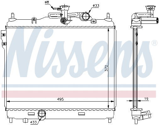67048 NISSENS Радиатор двигателя