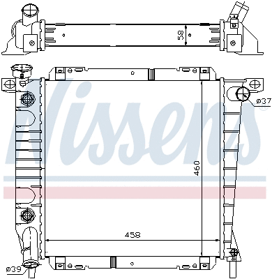 620671 NISSENS Радиатор двигателя