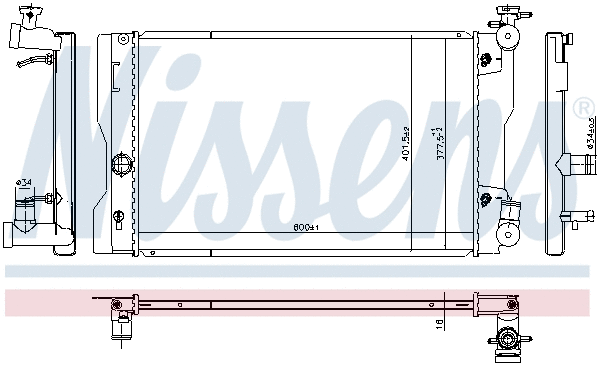 606788 NISSENS Радиатор двигателя
