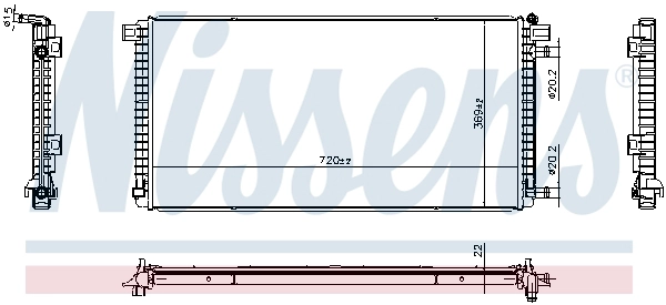 606787 NISSENS Радиатор двигателя